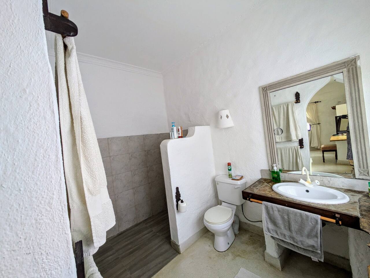 En-suite bathroom with shower at Marijani Villa Marijani villa bath