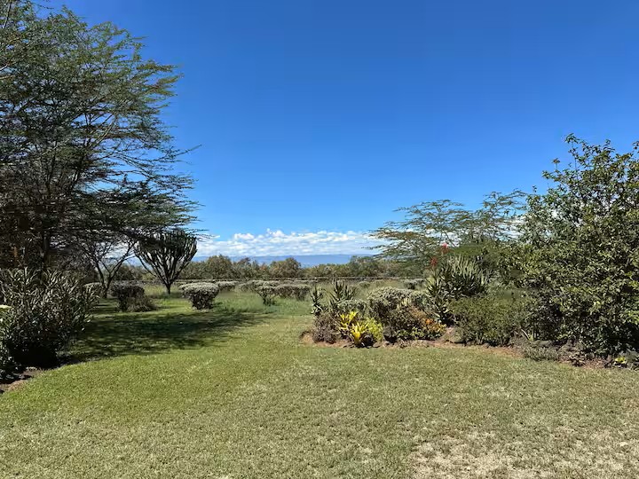 Manicured gardens with Leleshwa vegetation at Kedong Cottage Kedong Cottage garden